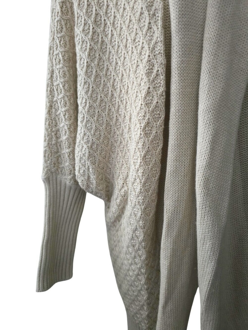 prAna Diamond Weave Sweater Duster Shawl Wrap Wool Blend Size Small Loungewear - Picture 4 of 8